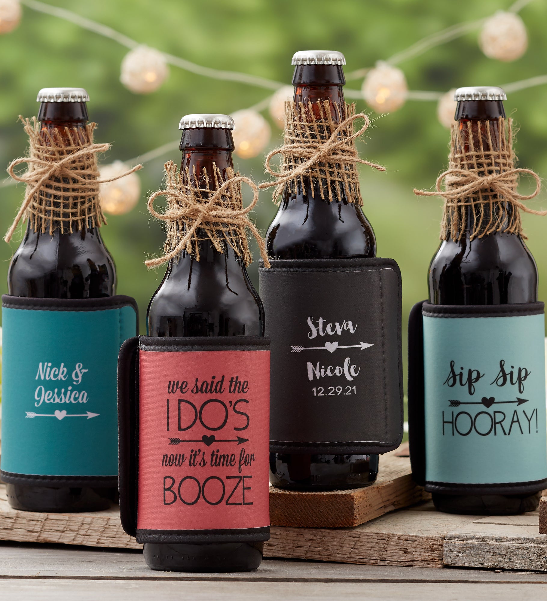 Wedding Day Personalized Can & Bottle Wrap